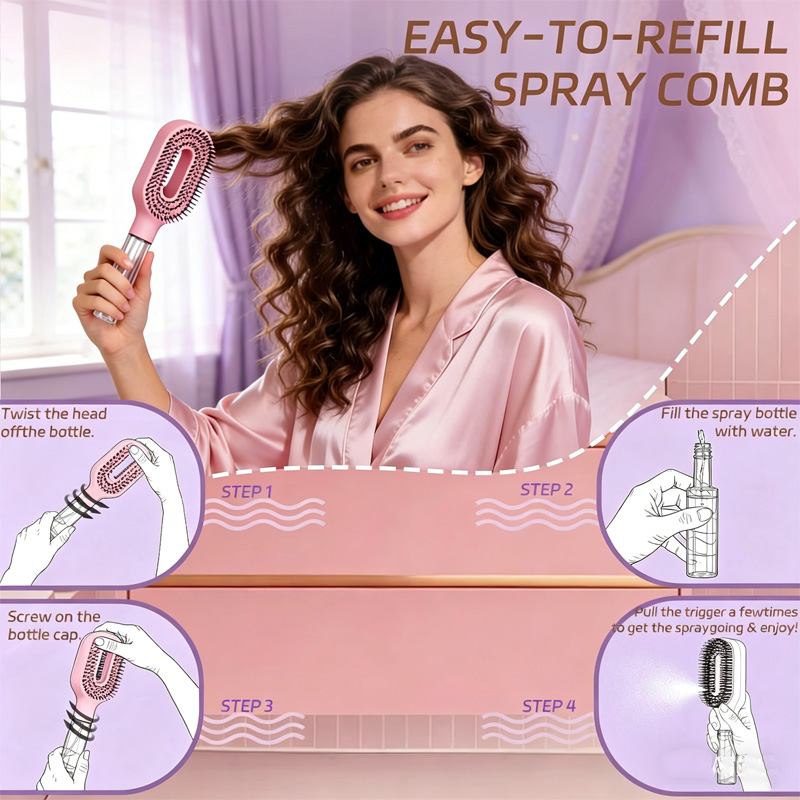 2 in 1 Sprayer Hairbrush Detan - Hair Spa Wellness 리뷰 및 가격